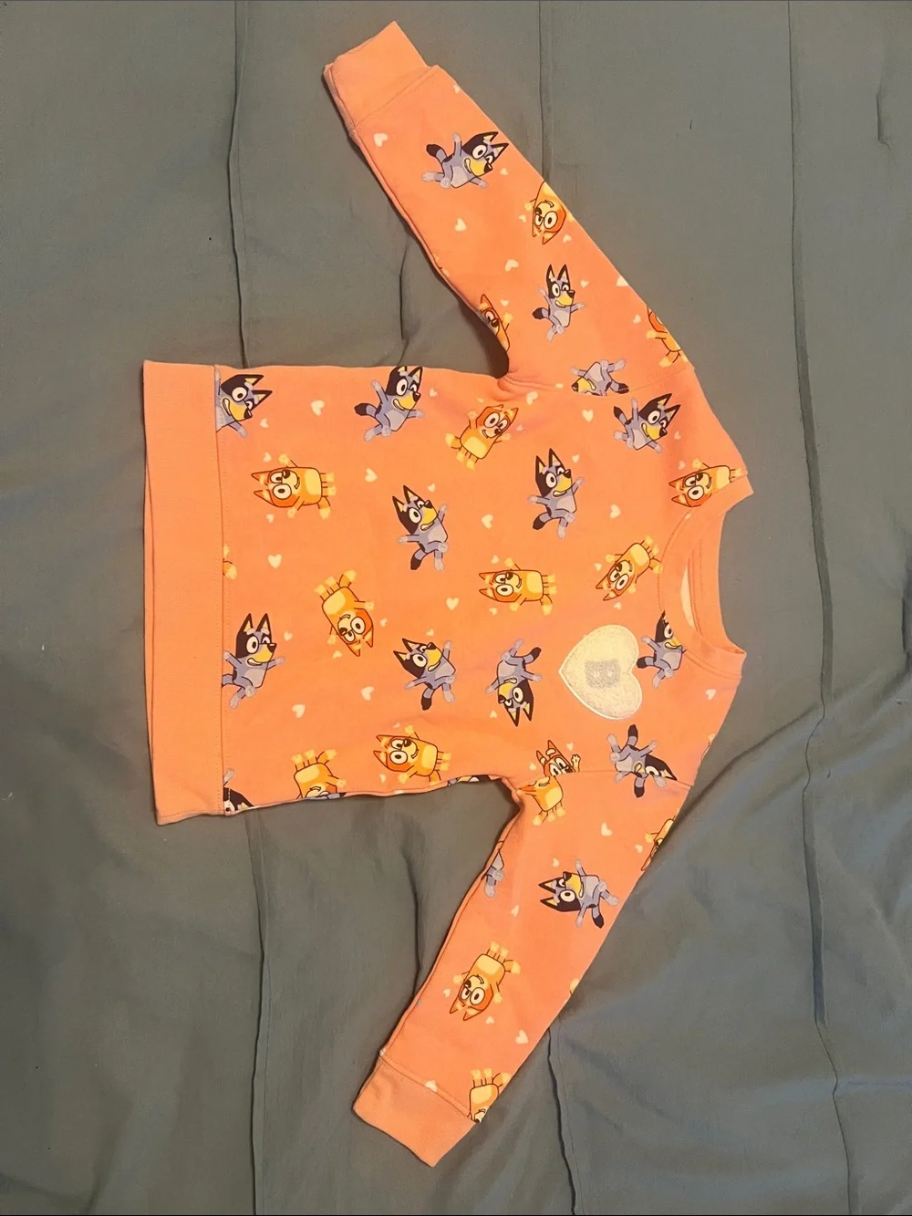 Bluey Kids Coral Character Jogging Set - Long Sleeve Top & Pants, like new